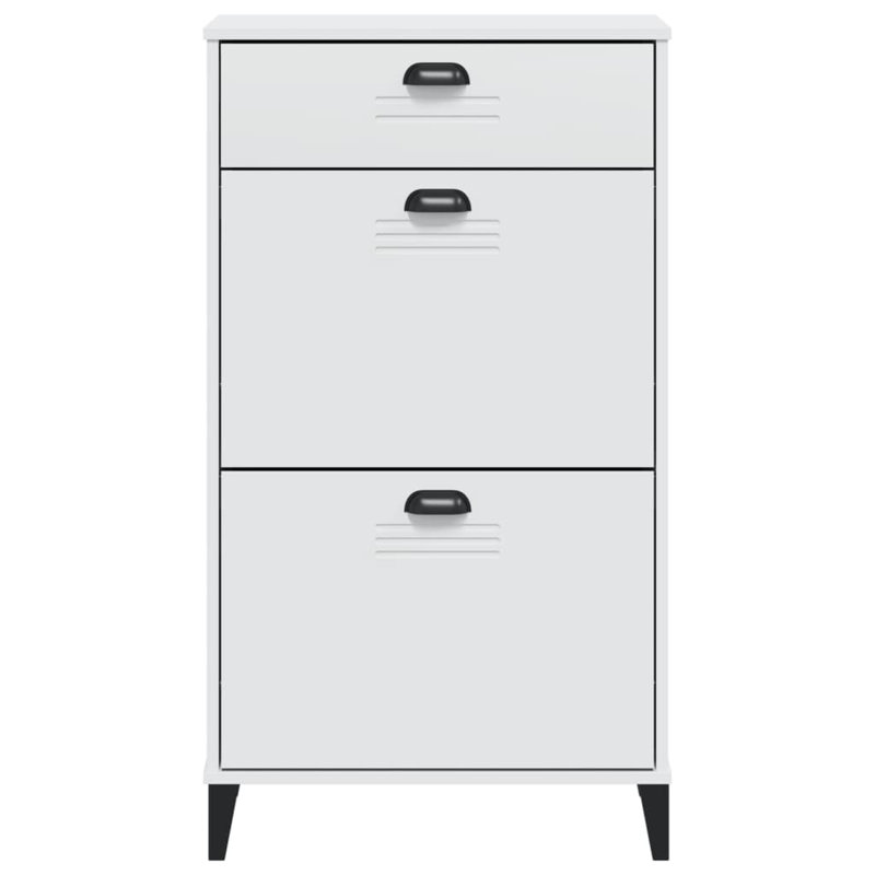 8 Pair Shoe Storage Cabinet, White
