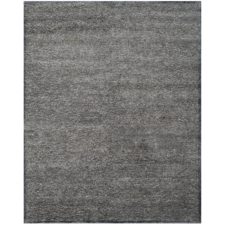 Tibetan Tibetan Hand Knotted Wool, Viscose, Cotton Striped Rug