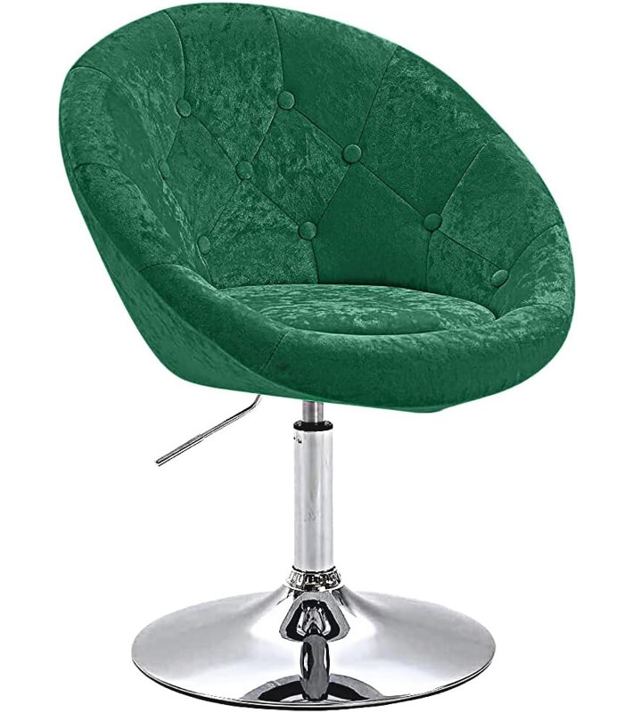 Ailisha Adjustable Height Counter Stool with Metal Frame, Green