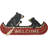 Rustic Father Bear With Cub Rowing Red Canoe Boat Welcome MDF Wall Decor Plaque