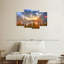 Lakeside Mountains, Montana, lac Saint Mary - 4 pièces sur toile tendue-92788726