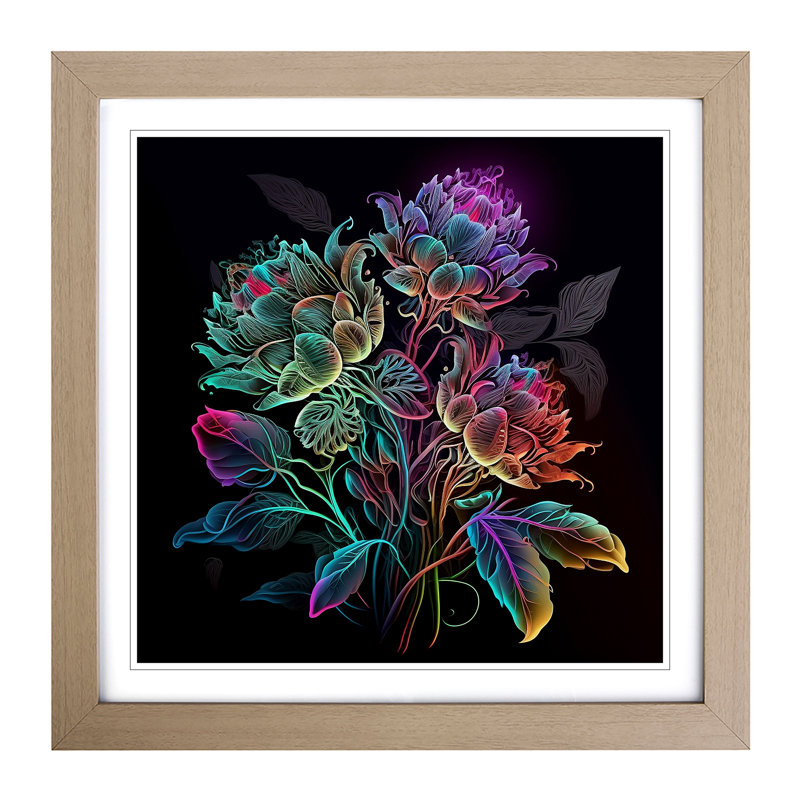 Single Picture Frame Print on Wood, Oak
