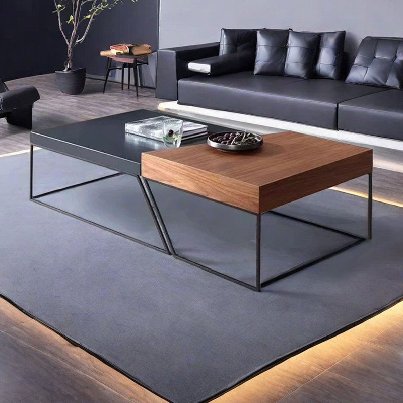 Simple creative solid wood coffee table, 15.74" H x 51.18" L x 25.59" W