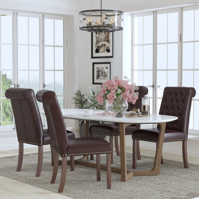 Feige Parsons Chairs-Rolled Back, Accent Nail Trim