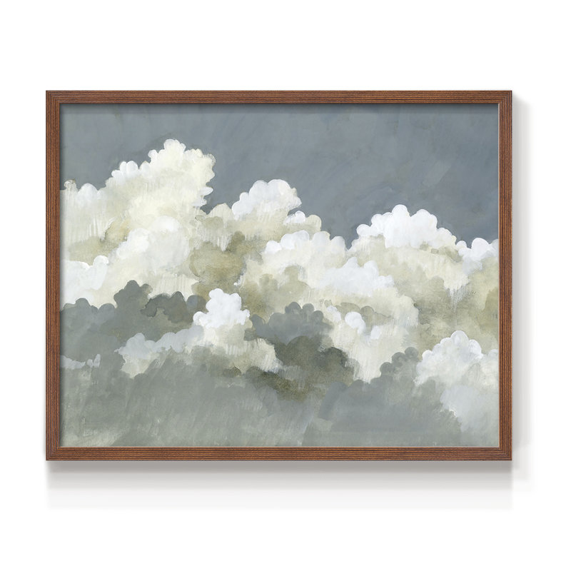 Gros nuages III - impression encadrée - réarmable, H 11 po x l 14 po, Noyer