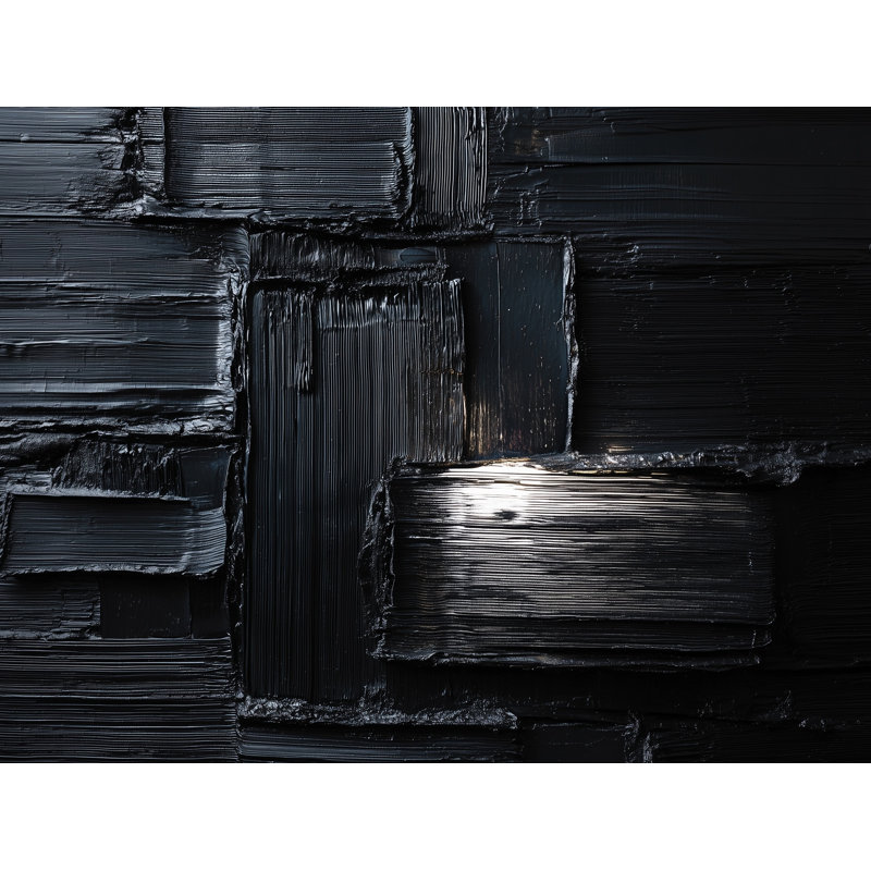 Papier peint abstrait noir avec décoration murale moderne abstrait, 120 po x 96 po, Textured Non-Pasted