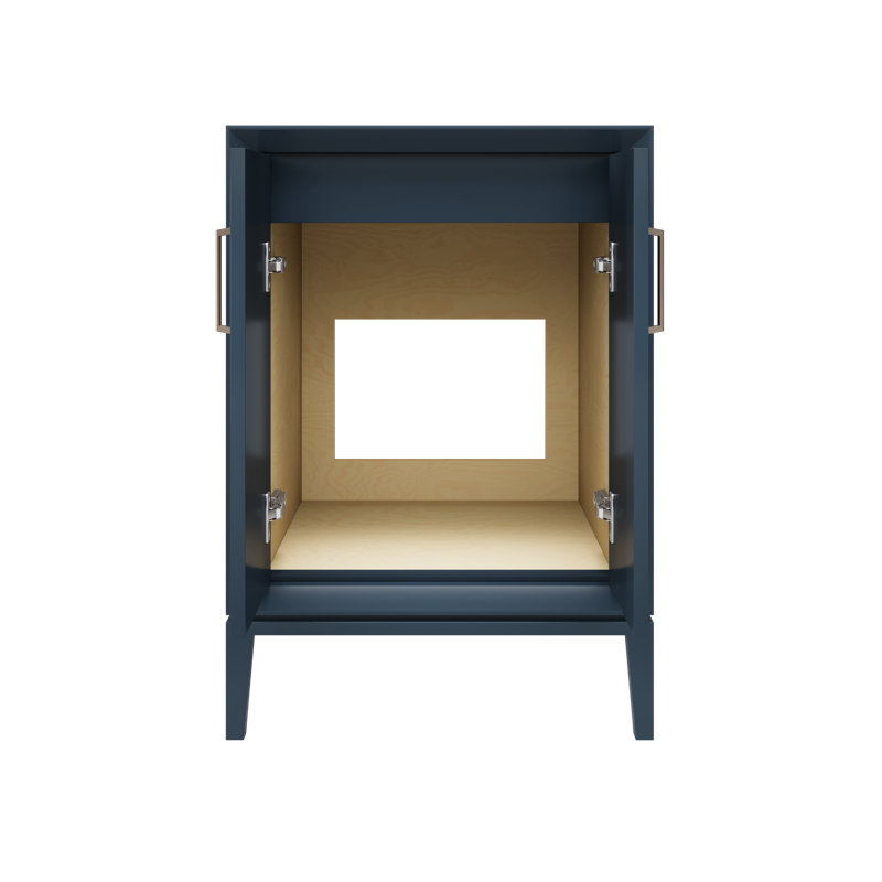 Alexandra Single Bath Vanity, Hague Blue, Satin Nickel, 24"