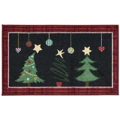 Tapis noir joyeuse fêtes Bethel