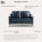 Turner 55.5" Square Arm Faux Leather Loveseat-97673893