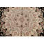 Tapis unique en laine noué à la main noir / beige nouvel âge 6 pi x 9 pi