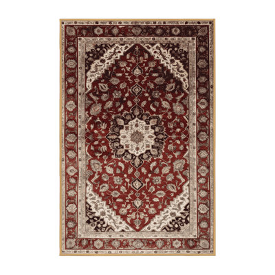 Machine Washable Persian Brown Area Rug