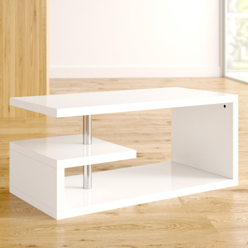 Algrange Coffee Table with Storage, White