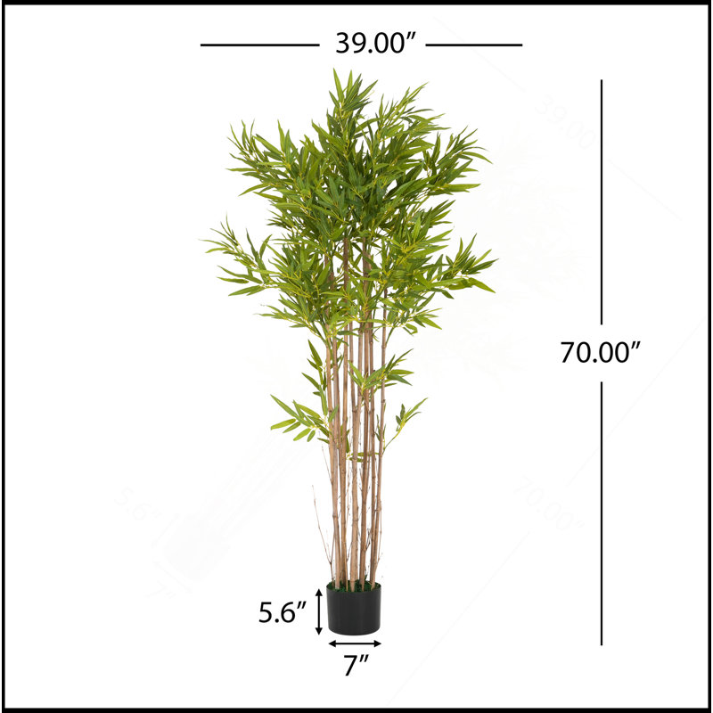 70 po bambou artificiel avec pot