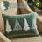 Higher Glory 4 Christmas Trees Green Velvet Pillow 14x10
