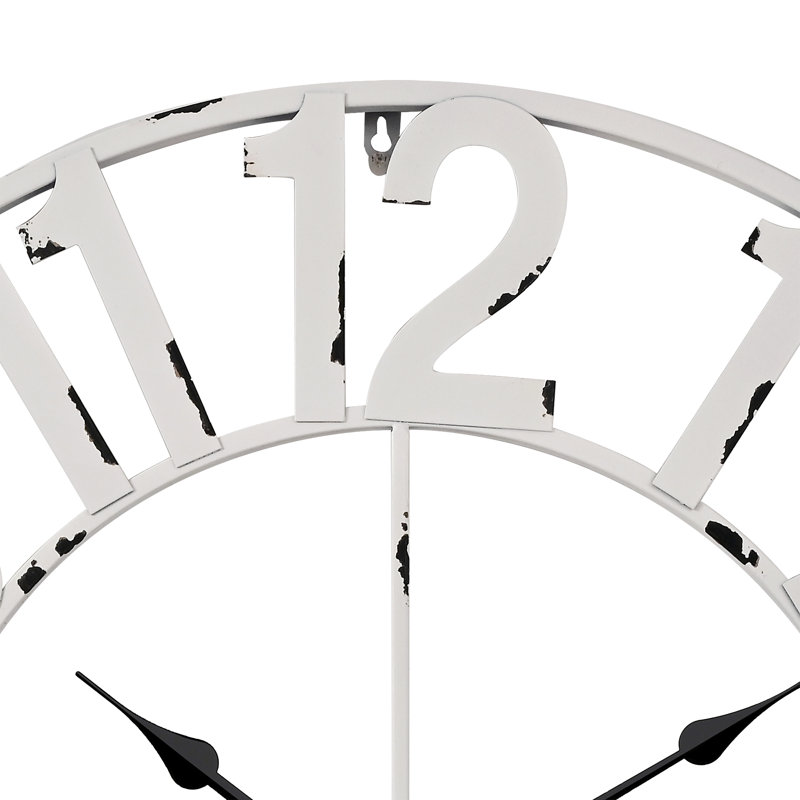 Très grande horloge murale supérieure Shockerwick, Blanc, Moyen