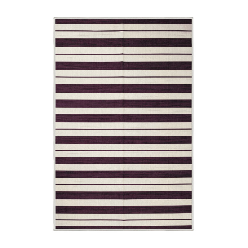 Tapis beige à rayures horizontales lavable à la machine, Tapis de couloir 2 pi x 5 pi