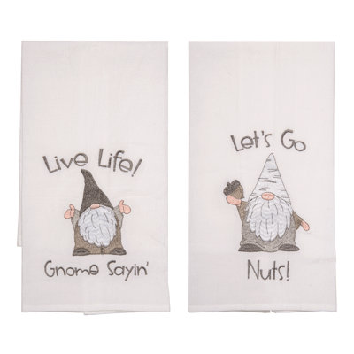  Ensemble de 2 serviettes de thé en tissu brodées en tissu
