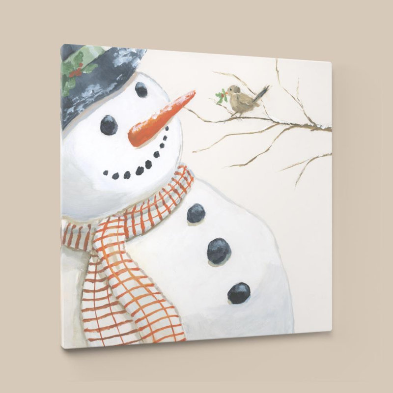 Conversation d'hiver par Nan - Graphisme sur toile, 36 po x 36 po, Toile tendue, Ne s’applique pas