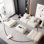 Canapé modulaire surdimensionné moderne avec tissu chenille étincelant, coussins moelleux, 6 coussins, combo bricolage 6 pièces et aucun assemblage requis.