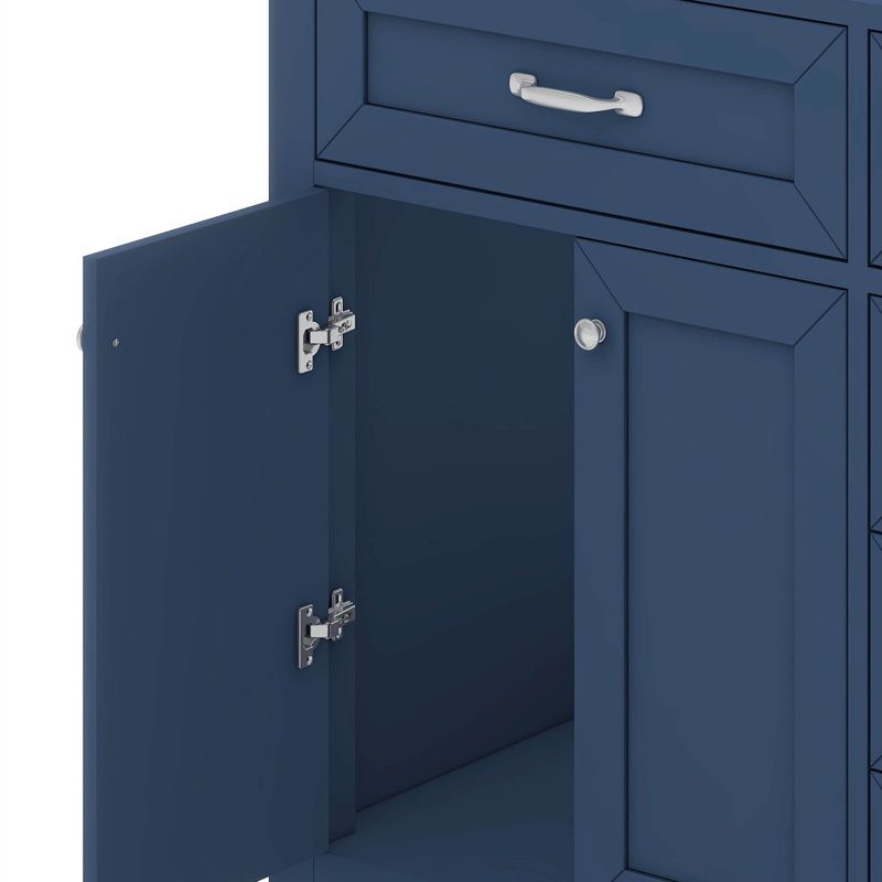 Meuble-lavabo 36 po avec tiroirs 36 po, Bleu