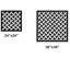 Block Pattern Aluminum Laser-Cut Privacy Screen Panel  – Powder-Coated Outdoor Metal Wall Art, Decorative Garden Fence Privacy Divider-63890278-63890282