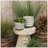S/2 CERAMIC 6/8" FOOTED PLANTER, WHITE