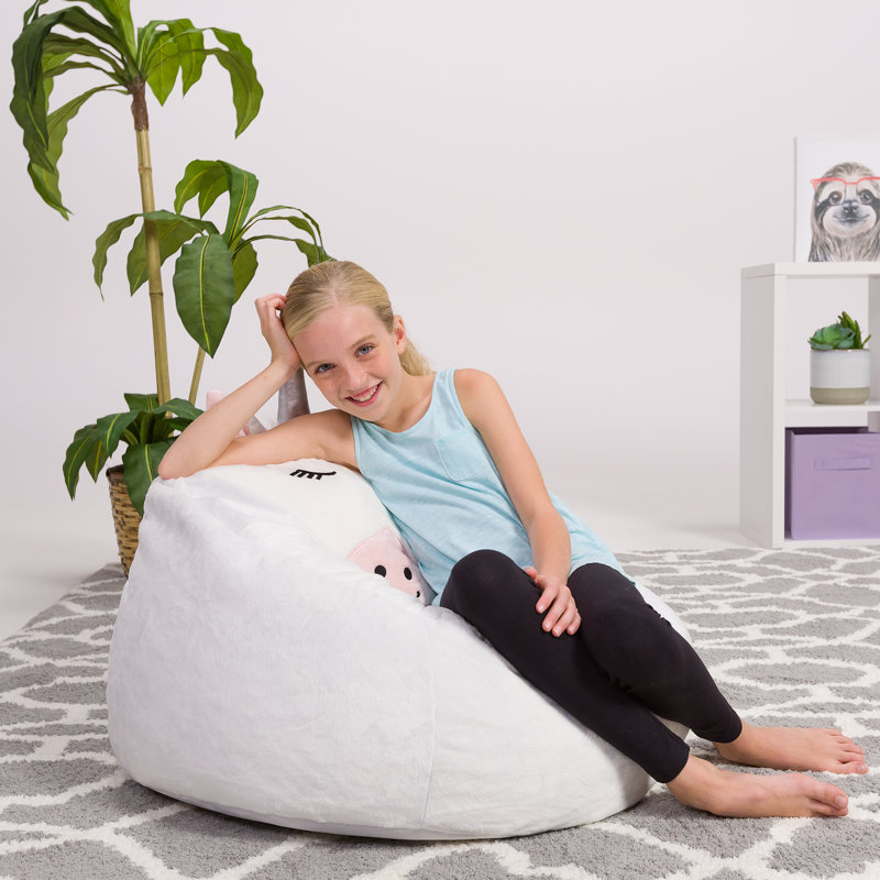 Fauteuil à billes Animal, Licorne blanche