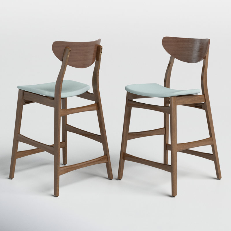 Fitz 24" Counter Stool, Mint, Walnut