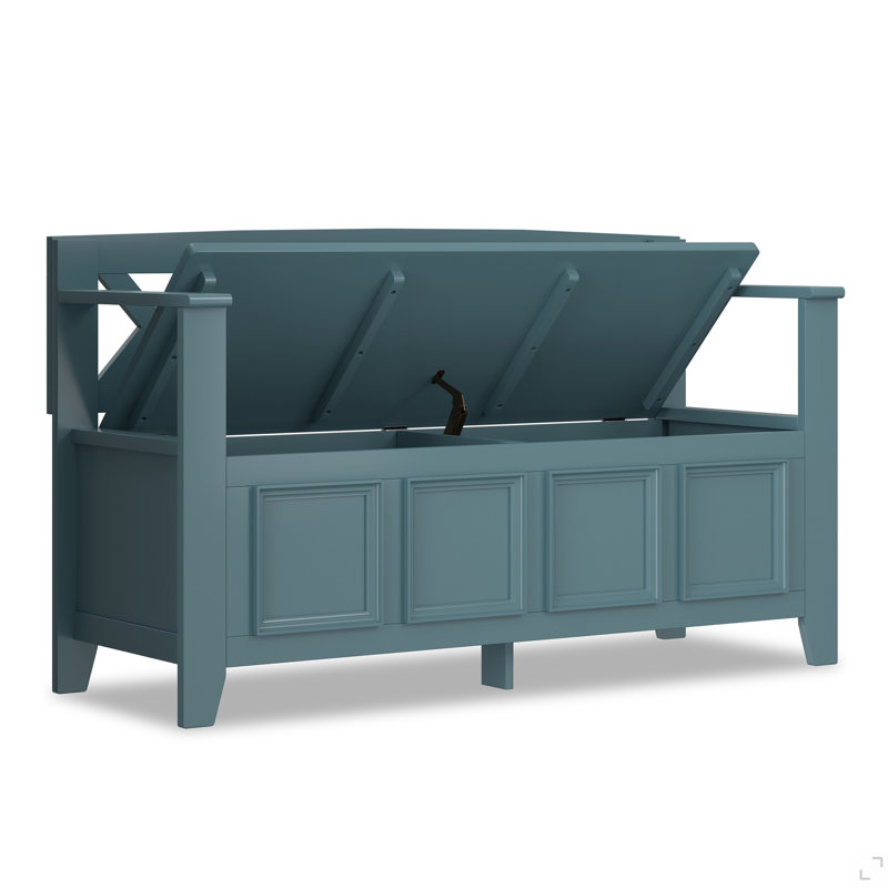 Banc de rangement pour hall d'entrée Amherst, Bleu