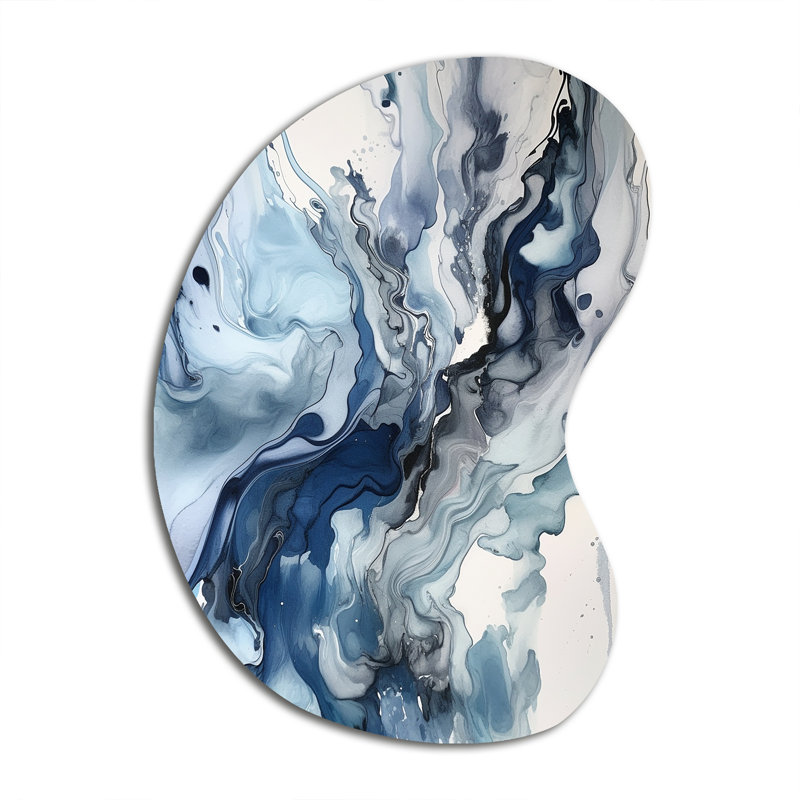 Cynia - Art mural abstrait en forme de métal, sculpture murale en métal Freeform, H 31 po x l 22 po