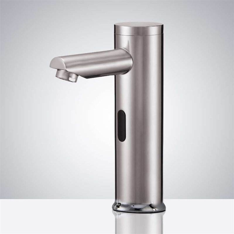 Solo Hands-Free Automatic Commercial Faucet and Soap Dispenser Combo – Brushed Nickle Finish