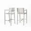 Tabourets de bar d'extérieur 29,50 po avec structure en aluminium antirouille, ensemble de 2