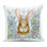 Coussin Rabbit Laurel on Gingham, imprimé par Paul Brent, 18 x 7 x 18