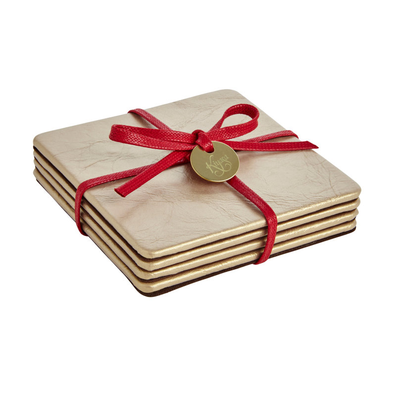 Coasters with Kiyasa Cording, Gold