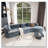 Boneless 132" Modern Sectional Sofa With Curved Design, 2-Piece Chenille Modular Couch With 4 Pillows, Plush Sponge & Spring Cushion-806906712