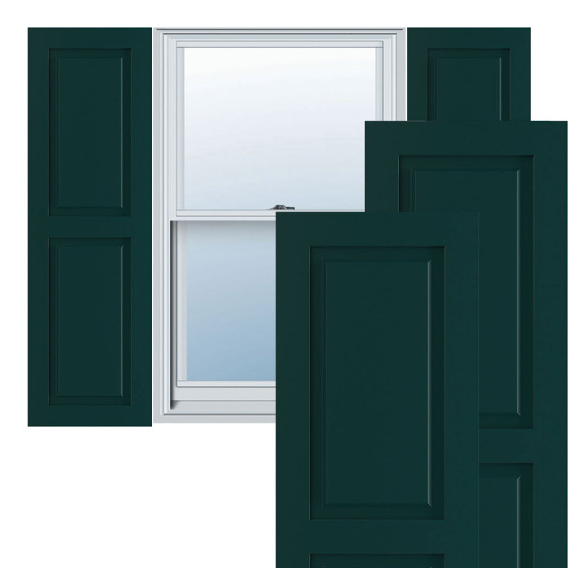 Volets en PVC True Fit, Vert mousse, 12", 40"