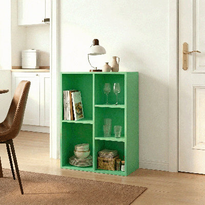 Bomeda 5-Cube Storage Organizer Bookcase, Bookshelf, Green