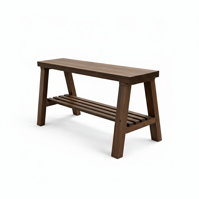 Banc de rangement Daigo, Brun foncé