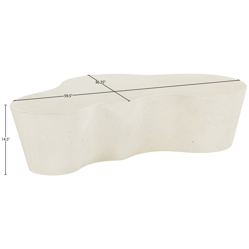 Table basse d'intérieur et d'extérieur en béton Monza