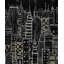 Art illustré sur toile, "Ville noire"
