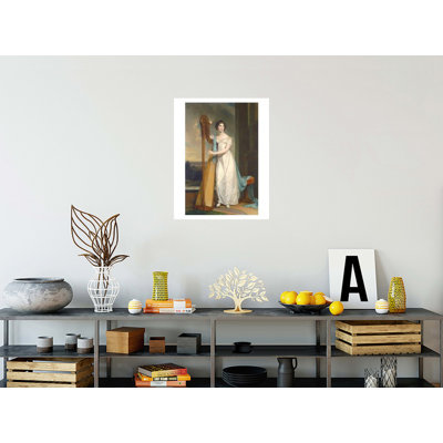 «Lady with a Harp: Eliza Ridgely» par Thomas Sully - Impression Giclée