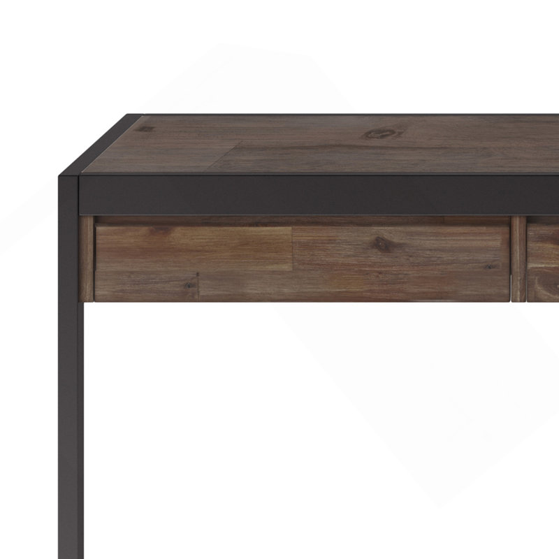 Grand bureau - Brun naturel vieilli rustique, Brun / Gris, H 31 po x l 72 po x P 24 po
