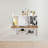 Wall Mounted Drop-Leaf Table, Floating Laptop Desk, Folding Table With Shelves, Multifunctional Computer Workstation With Storage Compartments In Home Office For Space Saving