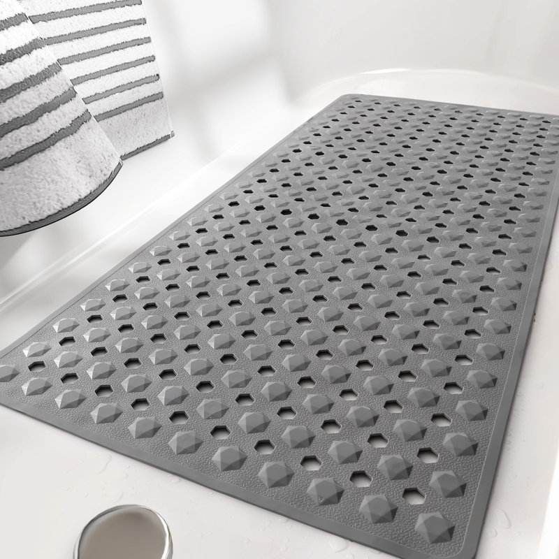 Tapis de douche Aatos, Gris, L 16 po x L 35 po