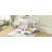 Twin Over Twin & Twin Bunk Bed With Built-In Staircase And Storage Drawer,White