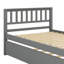 Structure de lit plateforme robuste en bois robuste avec lit gigogne escamotable-622604838