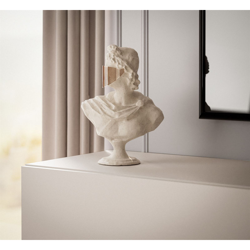 Wall mounted cabinet with LED lighting, Cashmere Matt