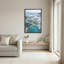 Toile blanche avec piscine turquoise et eau turquoise-133518321