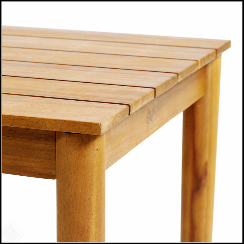 Gavin Rustic Acacia Wood Side Table, Durable and Stylish for Outdoor Patio or Garden Use