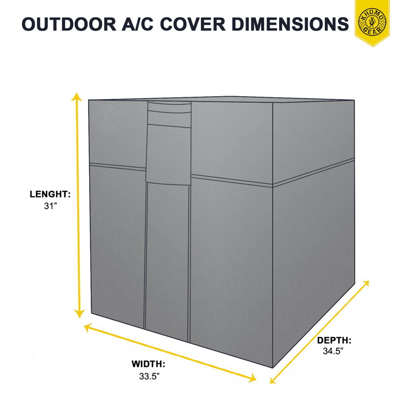 Black Climate Resistant Rectangle Furniture Cover